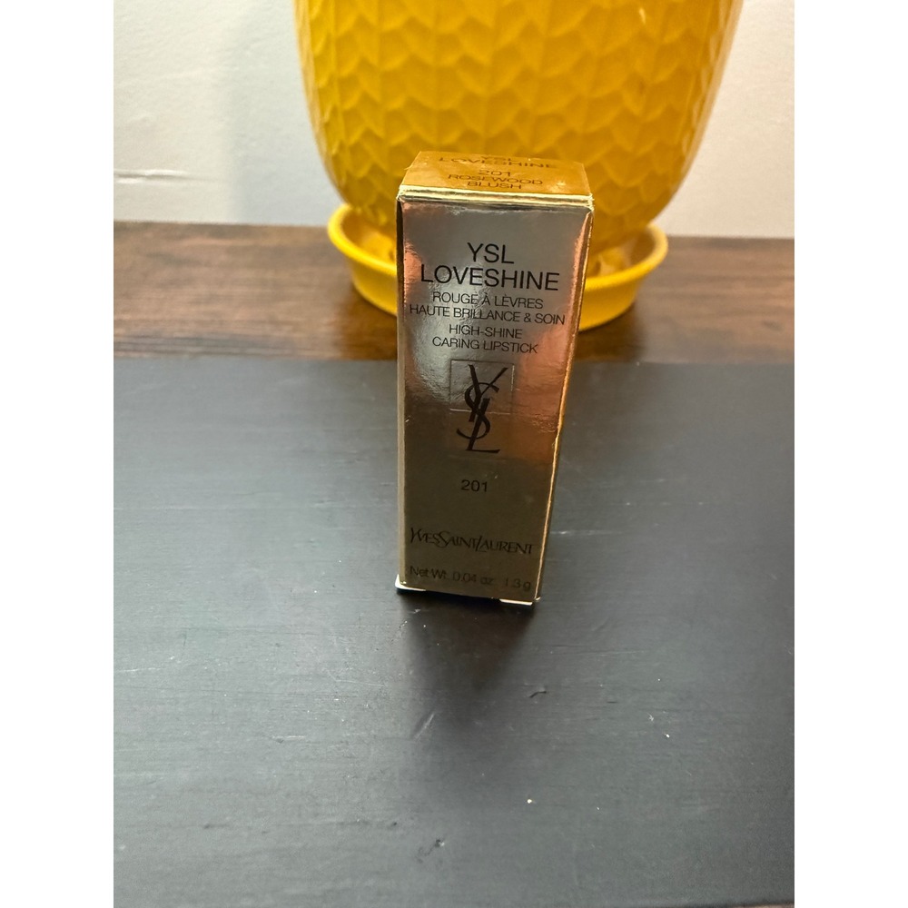 YSL Loveshine High-Shine Caring Lipstick 201 Rosewood Blush 1.3g NIB